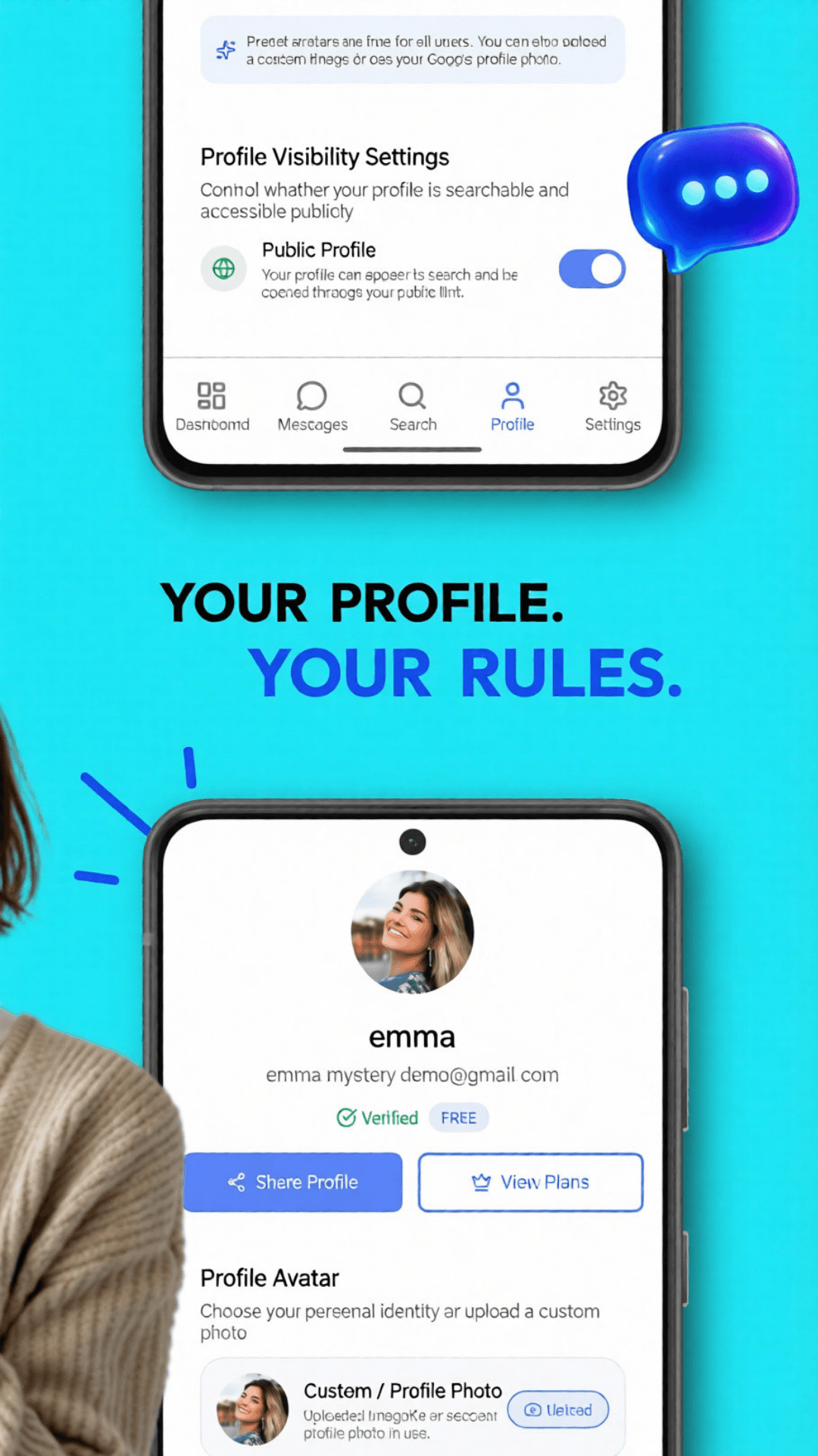 Mystery Messages Step 7 - Privacy and profile controls