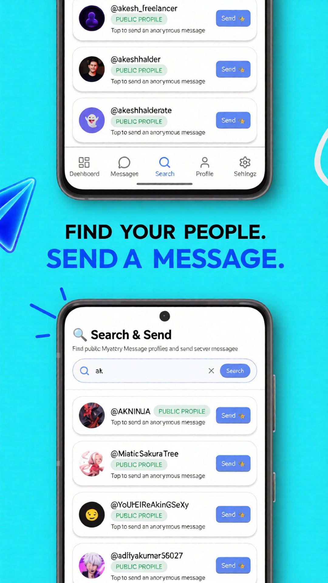 Mystery Message Mobile - Discover People