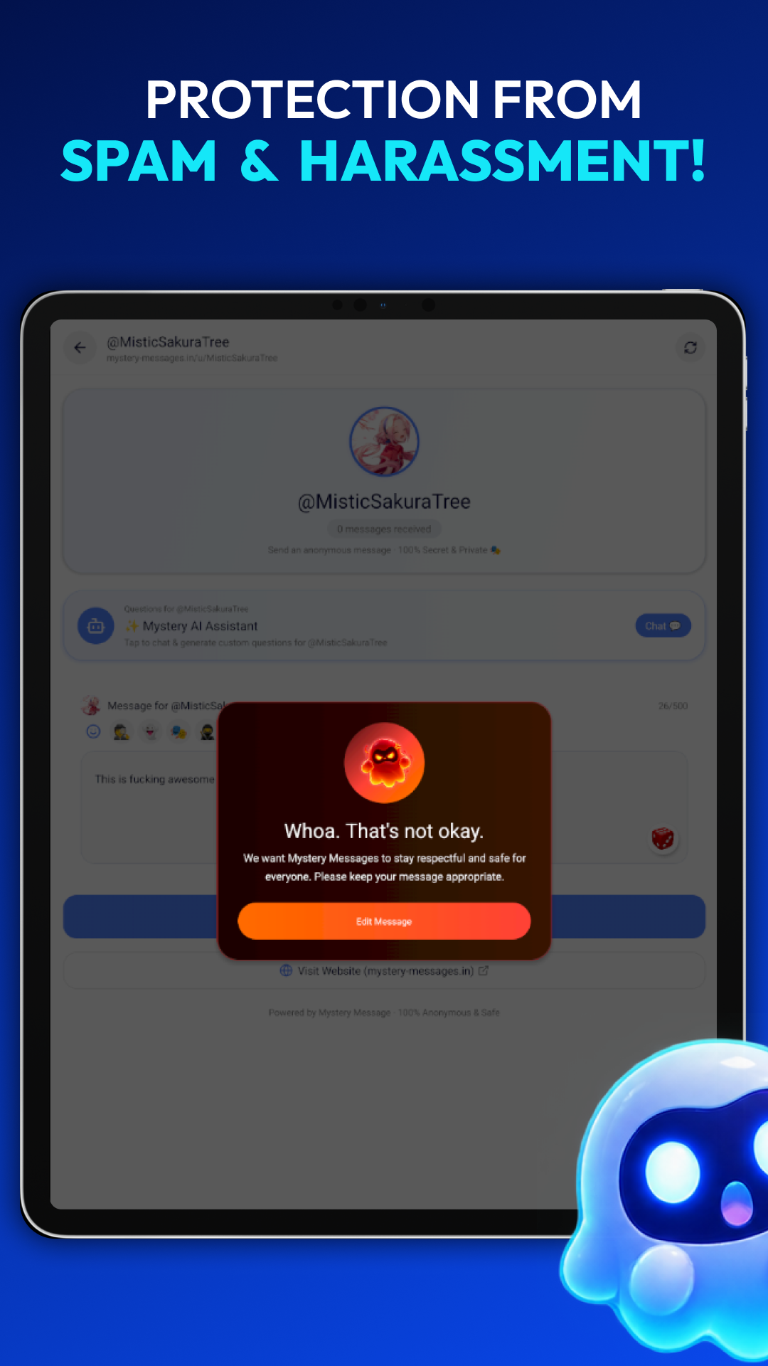 Mystery Message Tablet Analytics