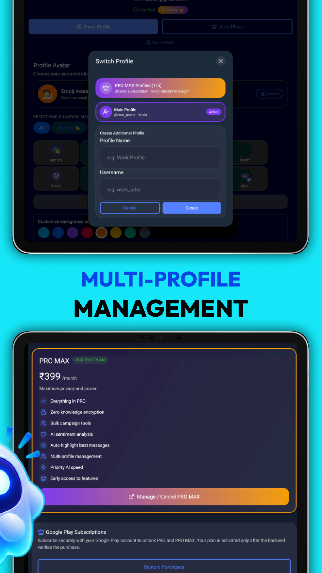 Mystery Message Tablet Settings & Pro